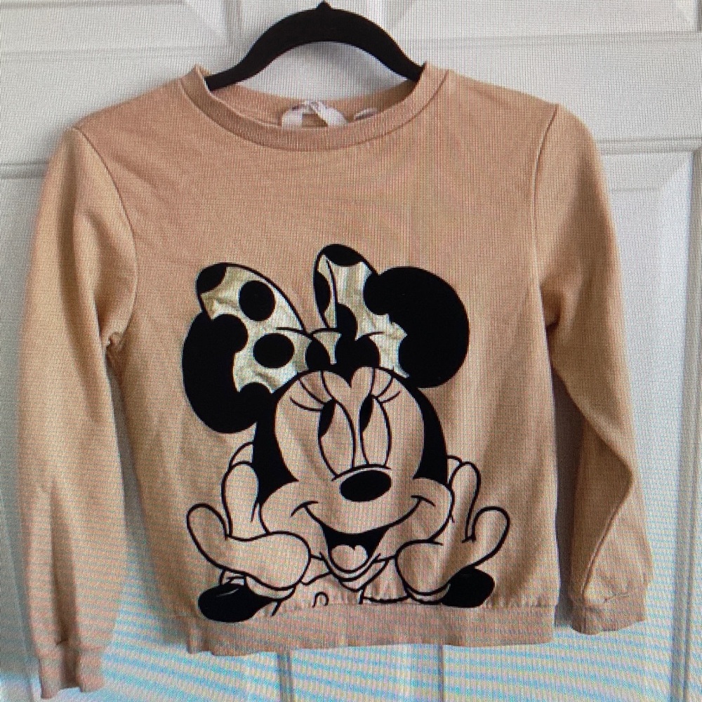 Disney Minnie Mouse Beige Kids Sweatshirt
